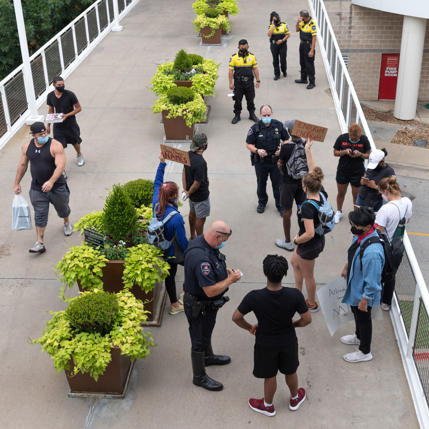 Photos: Protesters kneel for Black Lives Matter movement inside The Parks Mall at Arlington